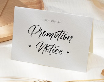 Promotion Notice Pregnancy Announcement Card, Baby Announcement Card, Promoted to Auntie, Grandparents, Sister, Brother