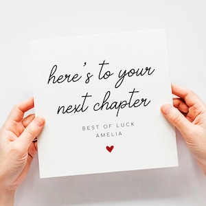 New Chapter Good Luck Card, Best Of Luck Card, Simple New Job Coworker Good Luck Card, Colleague Leaving Job Card