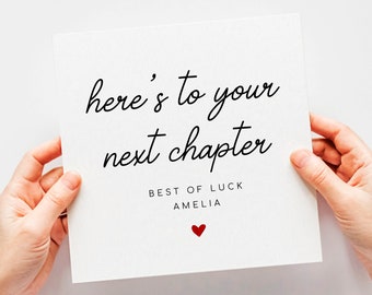 New Chapter Good Luck Card, Best Of Luck Card, Simple New Job Coworker Good Luck Card, Colleague Leaving Job Card