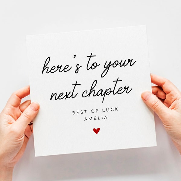 New Chapter Good Luck Card, Best Of Luck Card, Simple New Job Coworker Good Luck Card, Colleague Leaving Job Card