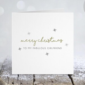 Merry Christmas Freundin | Merry Christmas To My Fabulous Girlfriend | Frohe Weihnachten | Weihnachtskarten familie | SC1