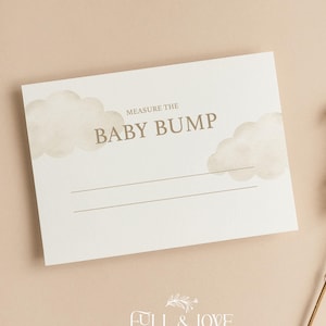 Messen Sie die Baby-Bauch-Karten | Wie groß ist Mamas Bauch | Babyparty Spiele | Heißluftballon |  Auf auf und davon | Geschlechtsneutral | UA101
