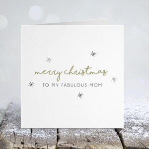 Frohe Weihnachten Mama | Merry Christmas To My Fabulous Mom | Frohe Weihnachten | Weihnachtskarten familie | SC1