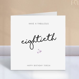 Personalisierte 18. Geburtstagskarte | Fabelhafter achtziger Geburtstag | Geburtstagskarte | 18. Geburtstag | Grußkarte