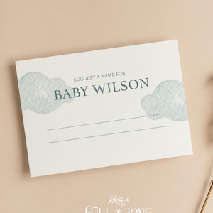Personalisierte Schlagen Sie eine Baby-Namenskarte | Babyparty Spiele | Auf auf und davon | Abenteuer erwartet | Raten Sie den Namen | Was wird Baby sein | UA103