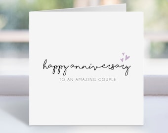 Anniversary Card | Minimalist Couple Design, 6x6