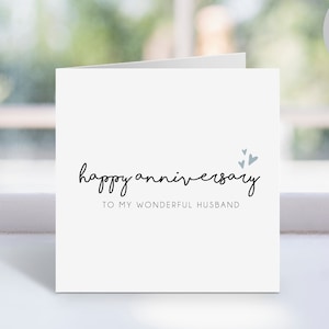 Happy Anniversary To My Husband Karte | Jubiläumskarten | Hochzeitstag