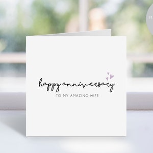 Happy Anniversary To My Wife Karte | Jubiläumskarten | Hochzeitstag