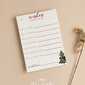 Personalisierte Babypartywünsche | Babyparty Weihnachten | Weihnachten | Winter| Elfe | Geschlechtsneutral | Babyparty Spiele | Streublümchen | CH201