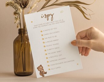 Teddy Bear Baby Shower Photo I Spy Game T101
