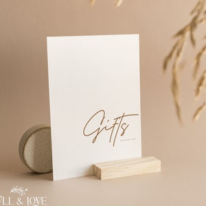 Personalisierte Baby-Dusche-Geschenk-Zeichen | Minimalistische Babyparty | schlicht | Geschlechtsneutral | Duschspiele | Streublümchen | Geschenke-Tisch | M101
