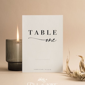 Personalised Table Numbers | Wedding Sign | Table Names | Bespoke Wedding Signs  | Ceremony Signs | Engagement Party | Modern  | W101