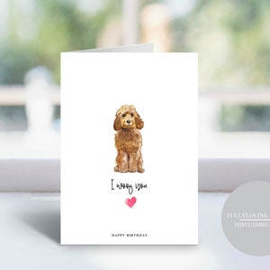 Geburtstagskarte vom Hund | Personalisierte Geburtstagskarten | Lieblingsmensch | Hundemama | Hunde Papa | Geschenke für Hundeliebhaber | Welpen Karten | Haustiere |