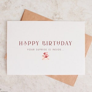 Cartes de surprise d’anniversaire | Devinez ce que | Révélation de l’événement | Révélation d’anniversaire | Suprise Holiday | Billets de concert | Disneyland | Voyage Suprise