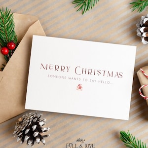 Baby Karte Weihnachten | Überraschungskarte | Baby offenbaren | Schwangerschaft offenbaren | Großeltern werden | Tante zu sein