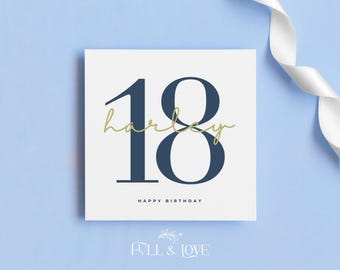 Personalised 18th Birthday Card | Milestone Gift