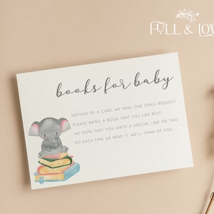 Personalisierte Bücher für Baby | Elefant Babyparty | Geschlecht Neutral | Dschungel | Safari | Baby Shower Karten | Streusel | Geschenketisch | E101