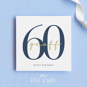 Personalisierte 60er Geburtstagskarte | Karten für Ihn | Sechziger Geburtstag | Meilensteinkarten | Personalisierte Grußkarten