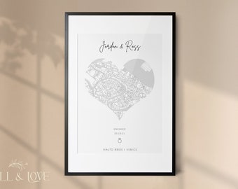 Map Coordinates Print | Couples Print | Anniversary Wedding Gift | Wall Decor | Engagement | Valentines Gift | New Home | Paper Gifts