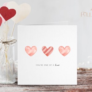 Einzigartige Valentinstagskarte | Süße Herzen Karte | Jubiläumskarten | Denken Sie an Sie | Galentiner Tag | Palentinentag
