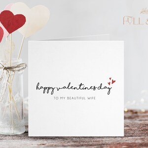 Happy Valentines Day To My Beautiful Wife | Einfache Valentinstagskarten | Valentinstagskarten | Karten für sie