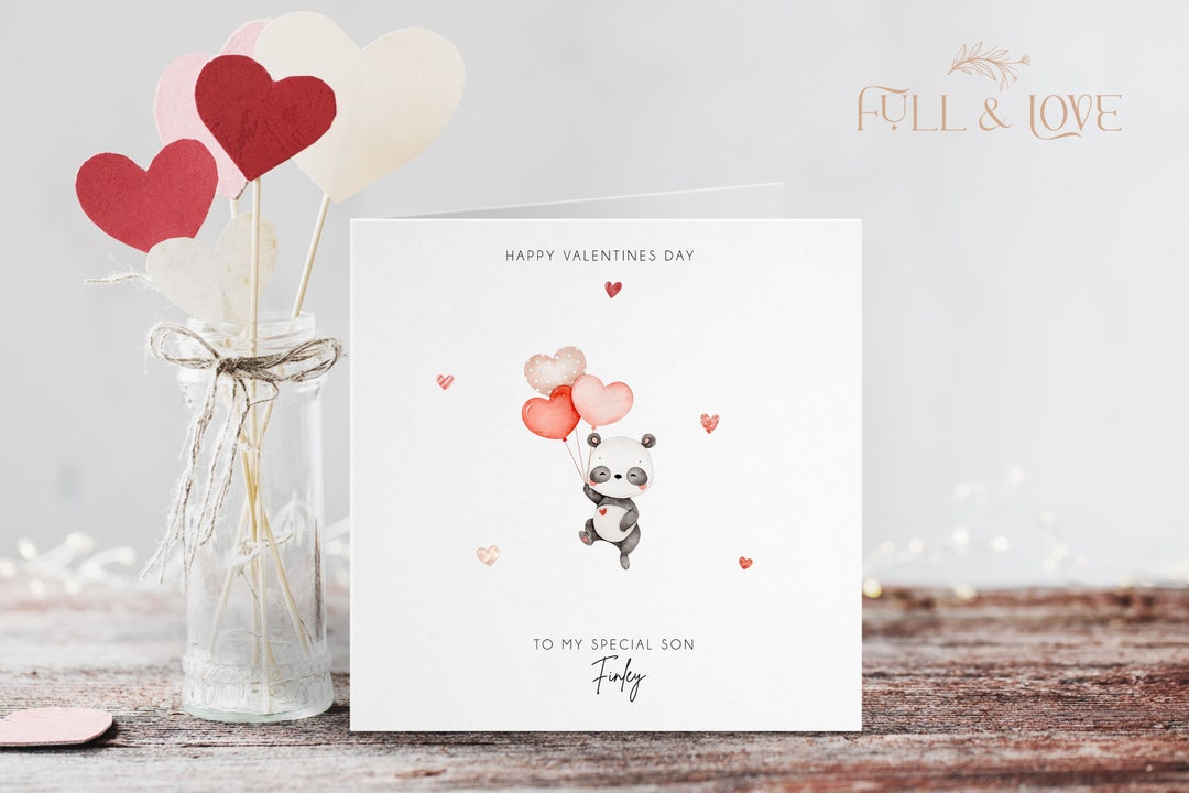 Personalised Happy Valentines Day Card | Daughter | Son | Granddaughter ...