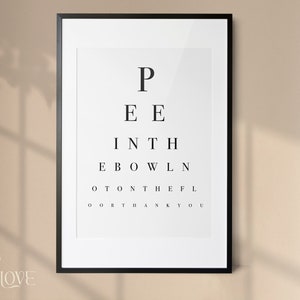 Pee dans le bol Pas sur le sol Drôle d’impression de salle de bain | Impression d’art mural de salle de bain | Toliet Decor Print | Toliet Imprimer | Salle de bain familiale