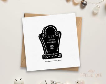 Funny 30th Birthday Card For Women Her Female RIP Twenties: Greeting Cards