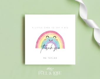 Personalised Thank You Teacher Cards | Graduation Cards | School Leavers Card | Nursery Teacher | Teacher Gifts