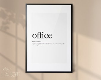 Office Definition | Home Office Print | Office Decor | Funn Quote Prints | Dictionary Prints | Office Wall Art | Christmas