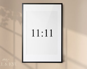Law Of Attraction 11:11 Print | Manifestation | Make a Wish | Gratitude Prints | Postitive prints | Spiritual Prints | Christmas Gifts