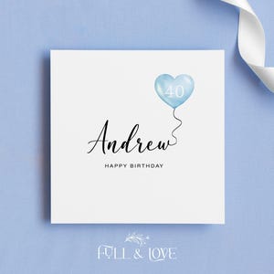 Personalisierte alles Gute zum Geburtstag Karte | Meilenstein Geburtstag | 18. | 21J | 30er | 40er | 50er | 60er | 80er | 90er | Karte zum Geburtstag für Ihn