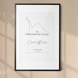 New Home Personalised Print | Moving Home Gifts | Wall decor | Wall Art | Family Home Prints | Couples New home Print | Christmas Gifts