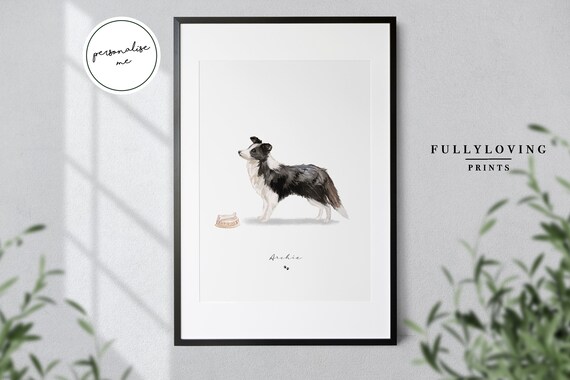 Personalised Dog Print Personalised Pet Prints Dog Lovers Wall Art