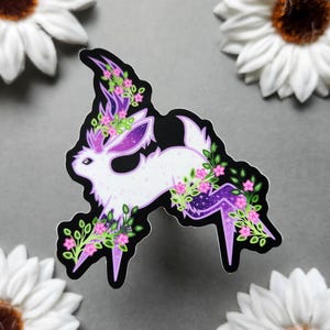 Twilight Jackalope 2.8x3-inch Waterproof Matte Sticker / Jackalope Sticker / Jackalope Art / Twilight Sticker