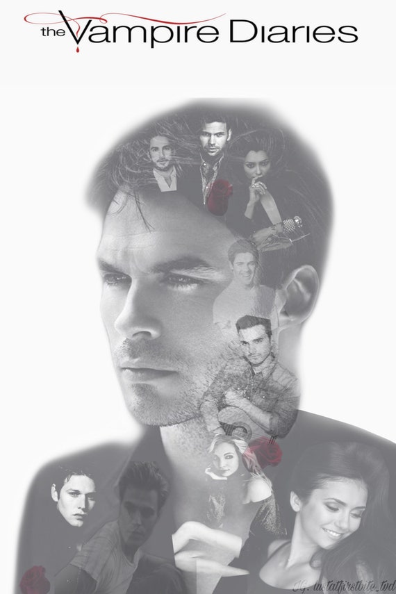 Die Vampir Tagebucher Tvd Plakat Die Vampir Tagebucher Etsy