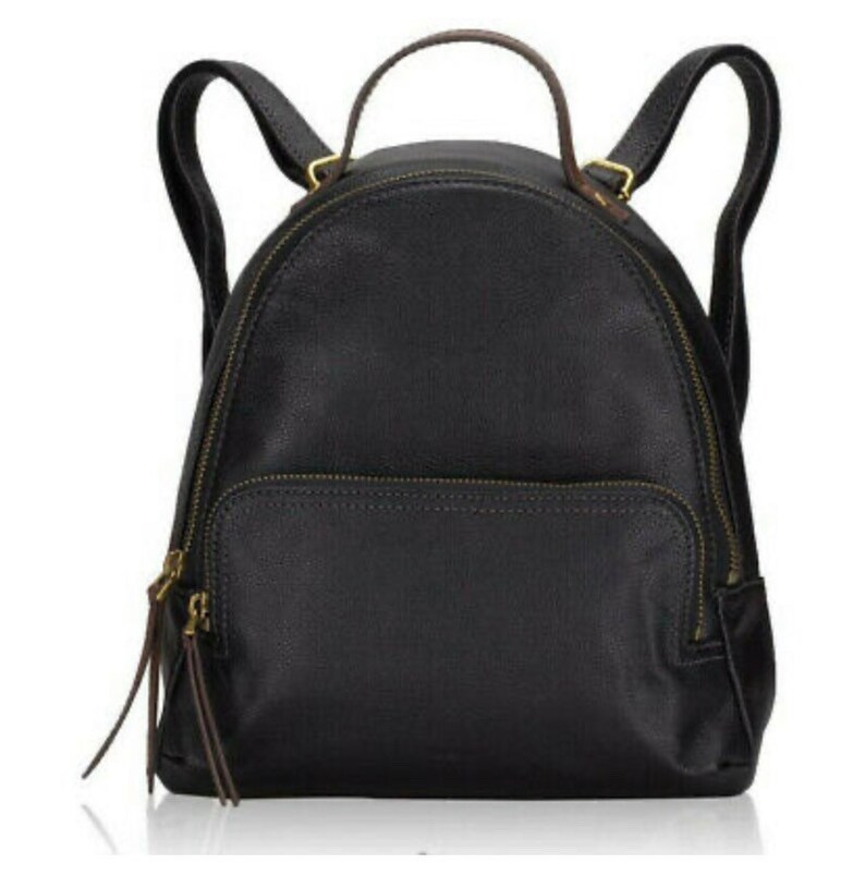 Fossil Felicity Backpack Black Leather Etsy