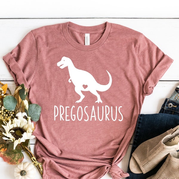 Pregosaurus Shirt, Pregnancy Announcement Shirt, Dinosaur Pregnant Shirt, Maternity Shirt, Mother's Day Shirt, IVF, Pregnancy Reveal Shirt