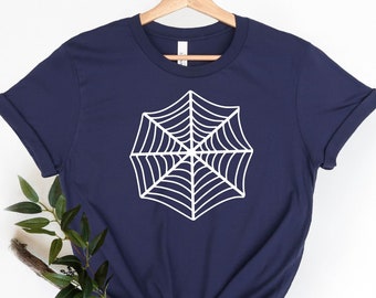 Spider Web Halloween Shirt, Spooky Shirt, Funny Halloween Shirt, Gift for Halloween, Halloween Party Shirt, Spider Shirt, Halloween T-Shirt