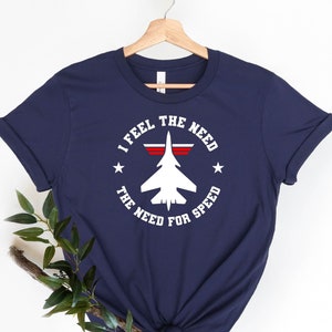 Top Gun I Feel The Need For Speed Heather Gray Adult T-shirt - Top