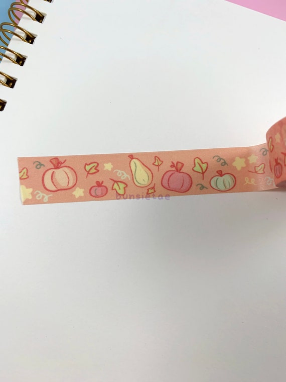 Kawaii Piggy Pumpkin Patch Washi Tape, Stationery Washi Tape, Cute Washi  Tape