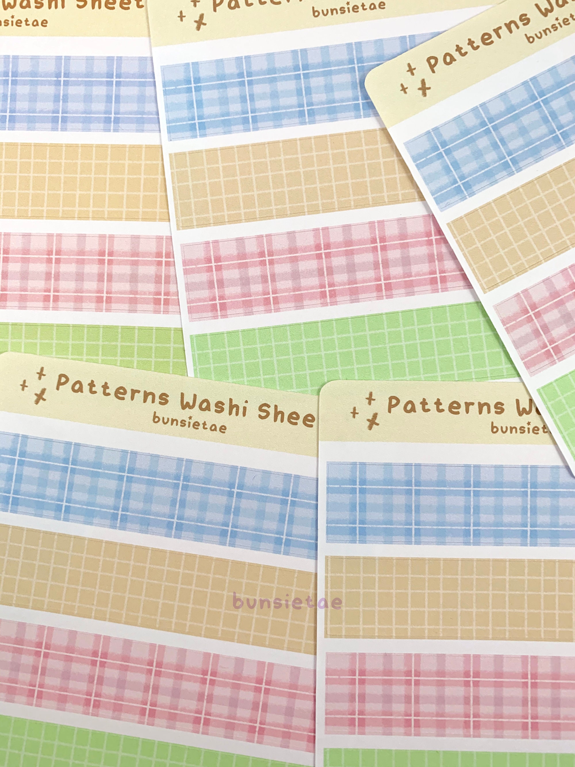 Patterned Washi Sheet Planer Sticker Sticker Sheet Etsy
