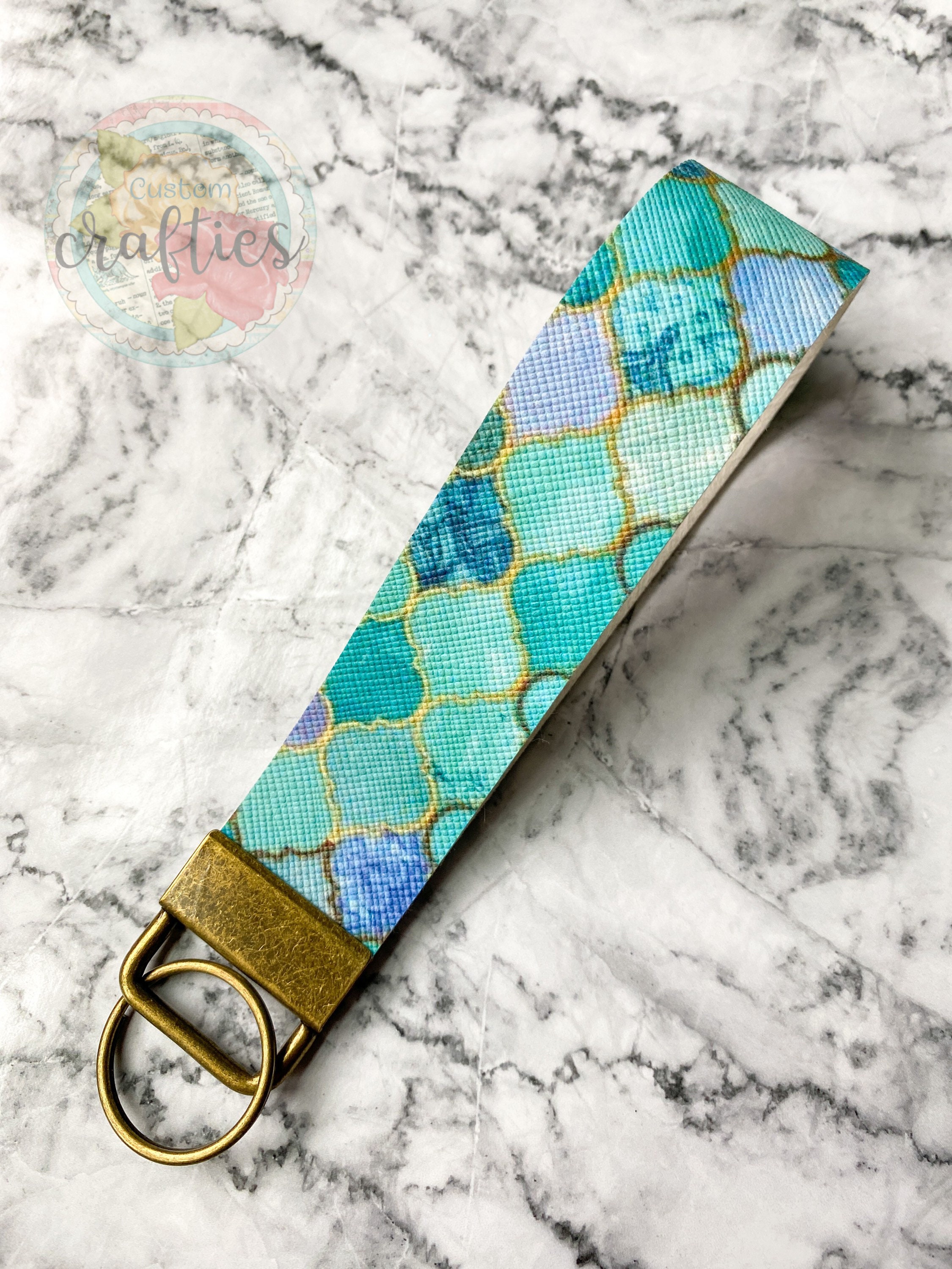 Faux Leather Key Fob Etsy