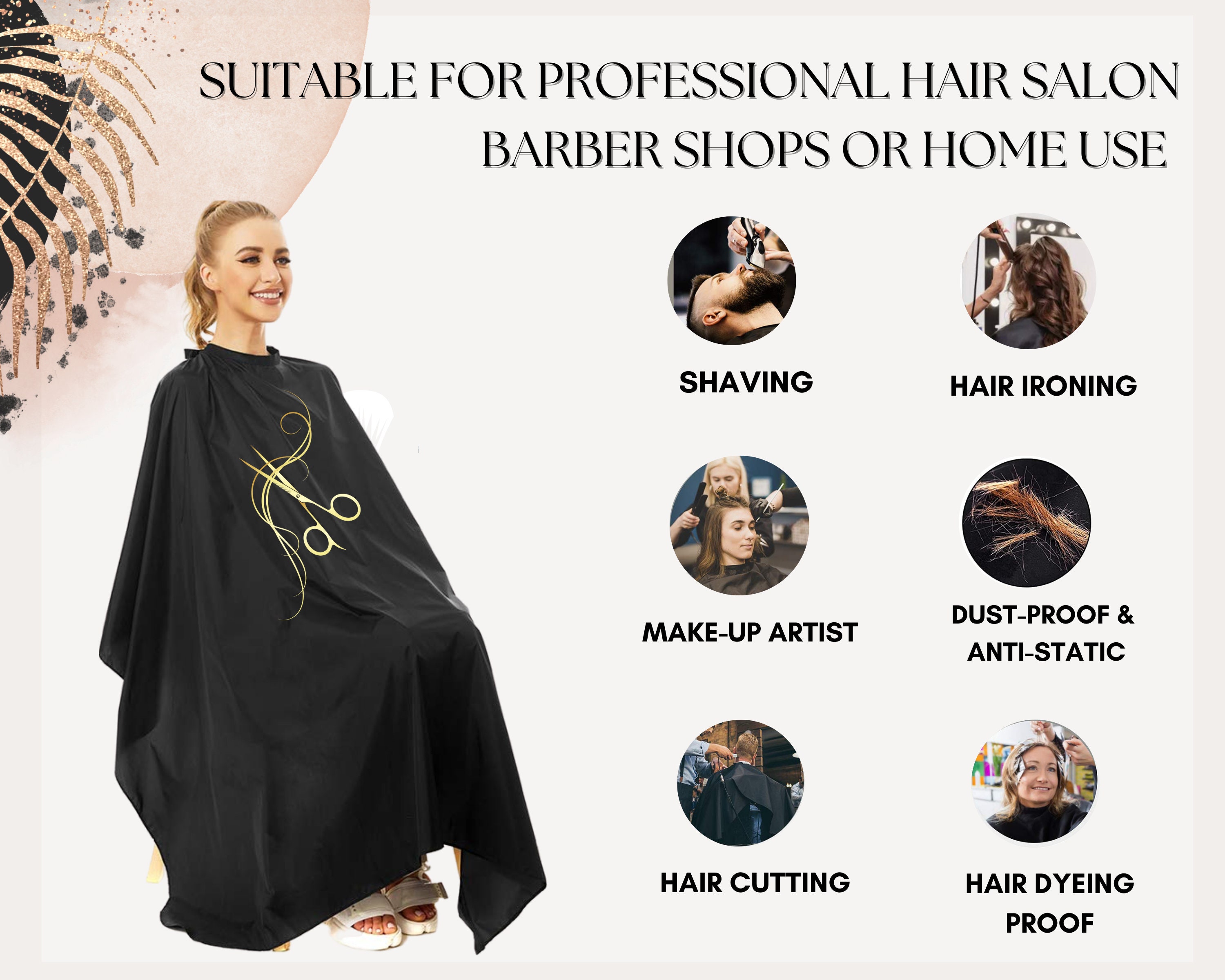 Buy Wholesale China Manufacturer Coloring Waterproof Ready To Ship Snap  Salon Black Hair Cutting Cape Custom Barber Cape With Logo & Salon Cape at  USD 2.5