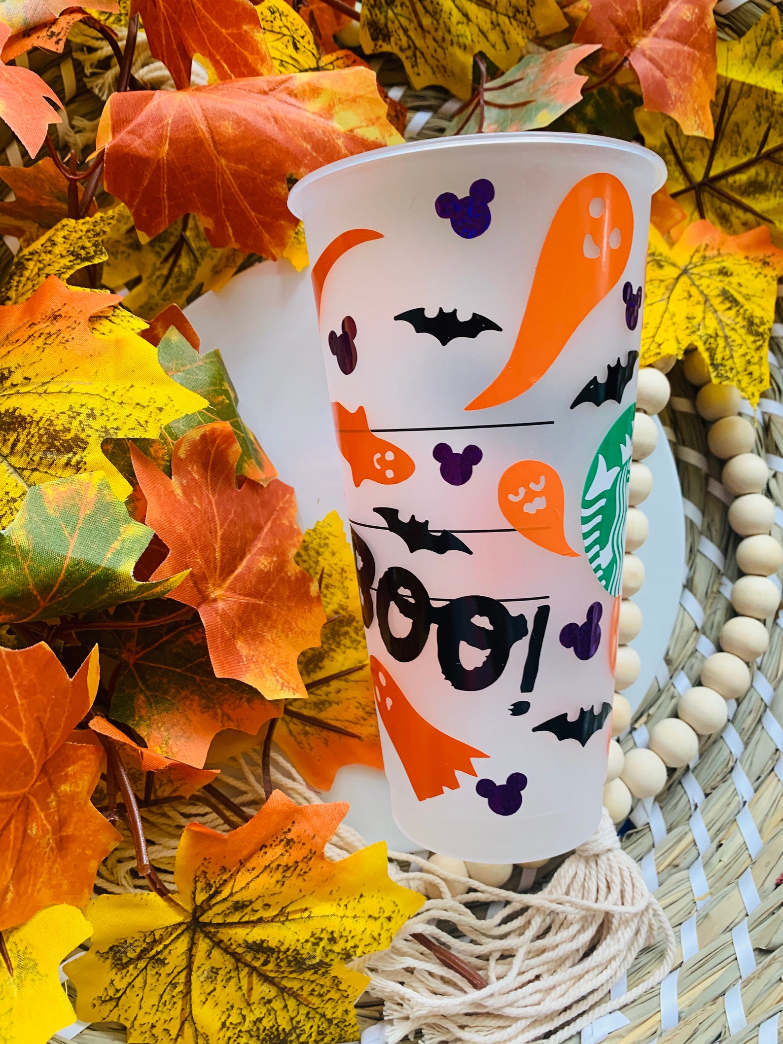 Disney Halloween Starbucks Cup Mickey Boo Ghost Starbucks Etsy