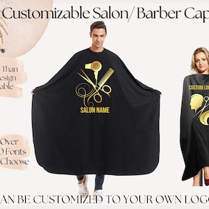 Personalized Cutting Cape with your Logo Beauty Cape Hairdressing Salon Capes, Personalized Barber Shop Cape Personalized Cutting Cape Salon