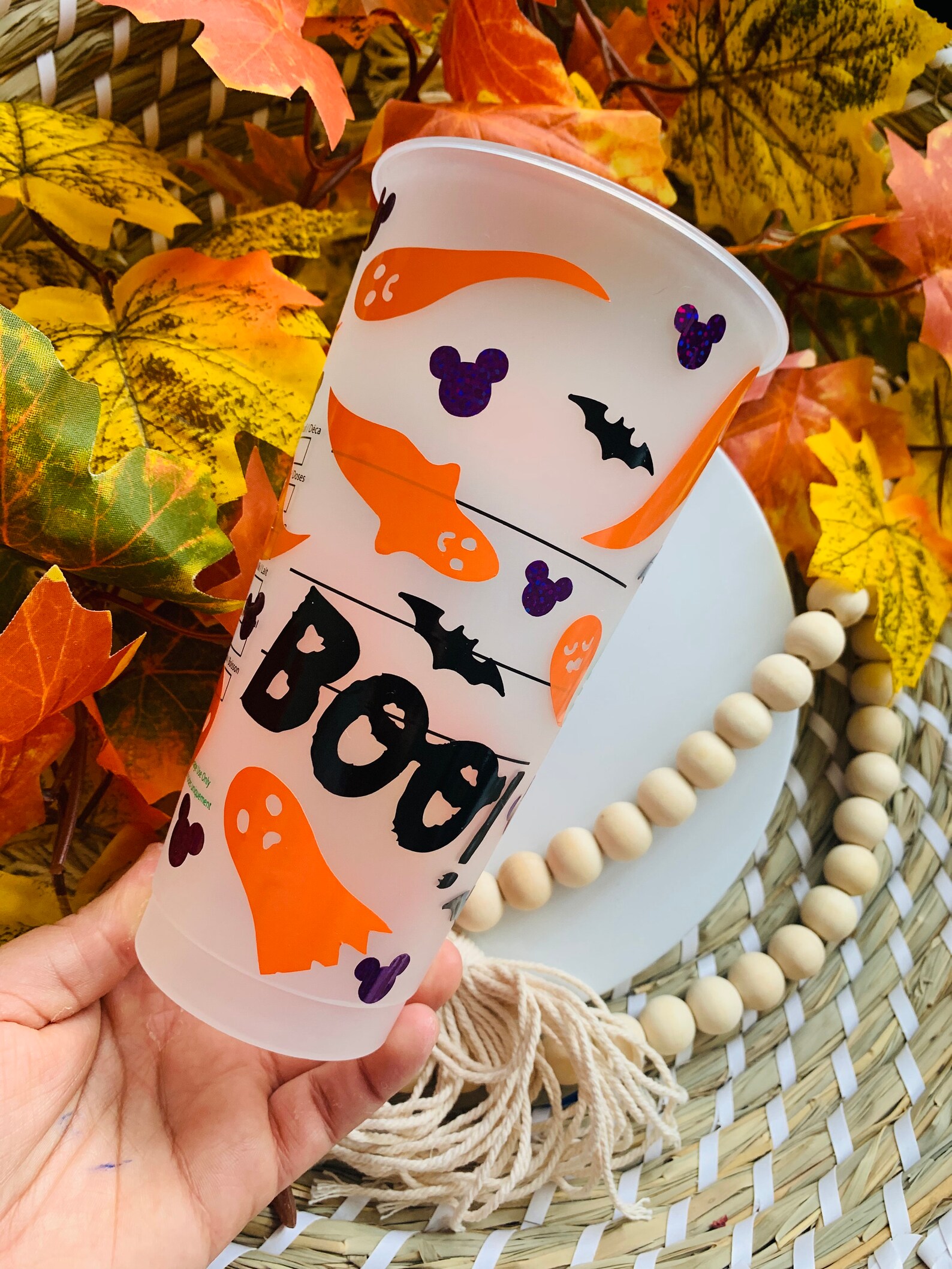 Disney Halloween Starbucks Cup Mickey Boo Ghost Starbucks Etsy