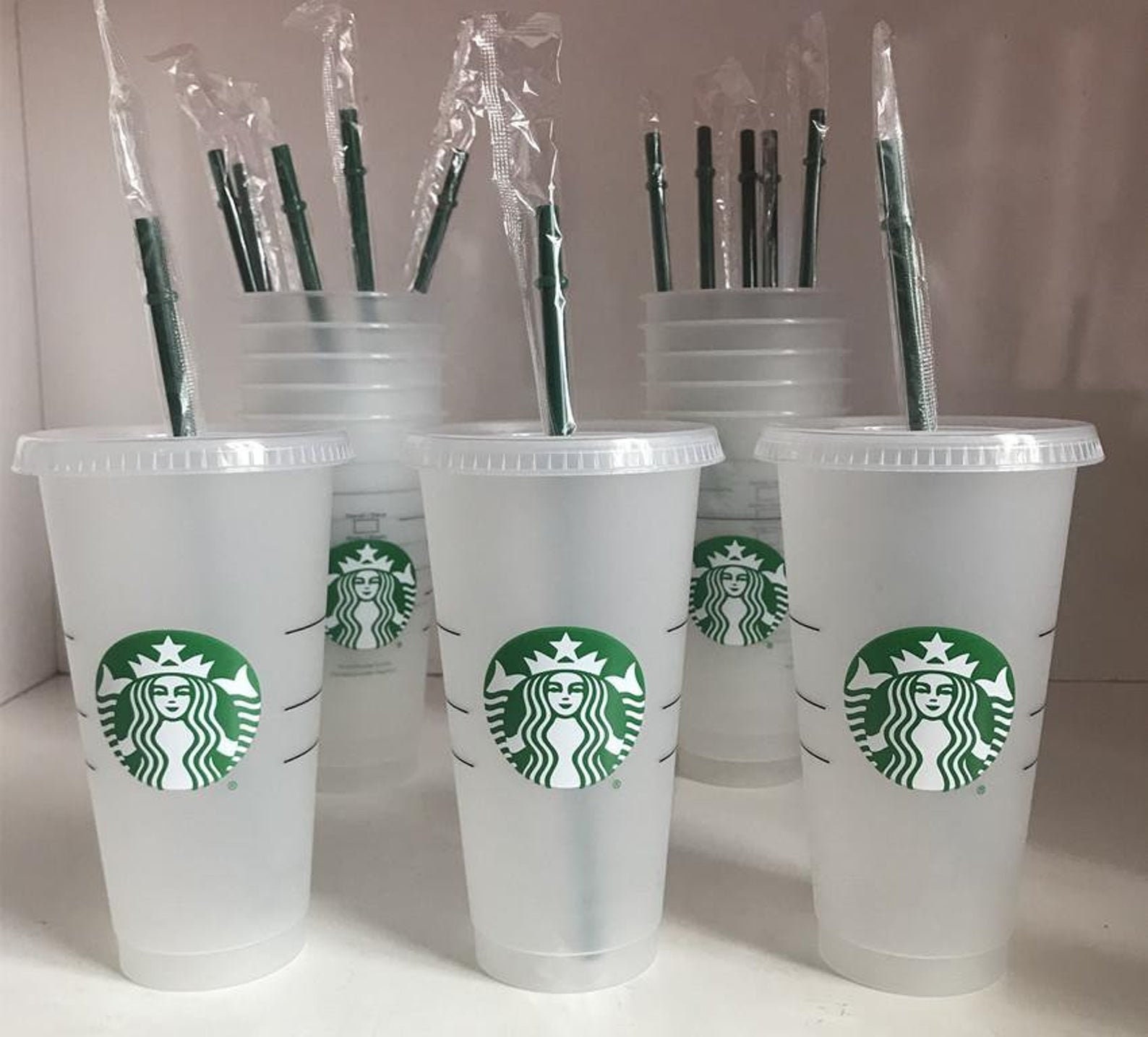 starbucks clear frosted reusable cup
