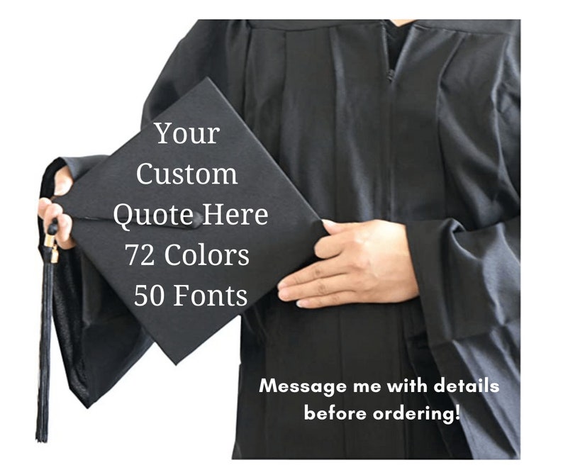 Custom Graduation Cap Iron on Transfer Graduation Cap Decal Etsy