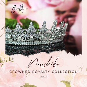 Tiara nupcial, Corona de la Reina, Tiara Real, Corona de Cristal, Tiara de boda de Piedra de Rin, Corona Diamante, Tiara de cristal de Swarovski - QMISHIKACRC20211